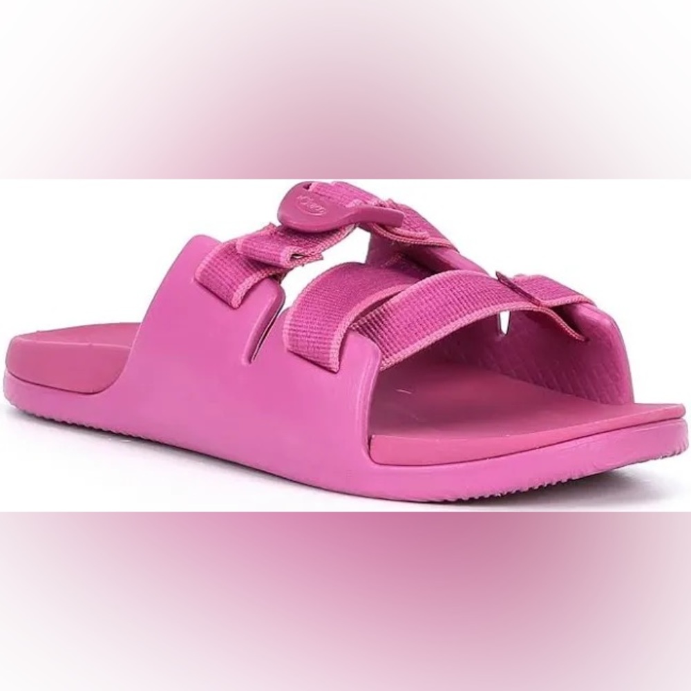 Kids' Chaco Chillos Slide Water Sandals Outskirts Fuchsia Girls Size 2